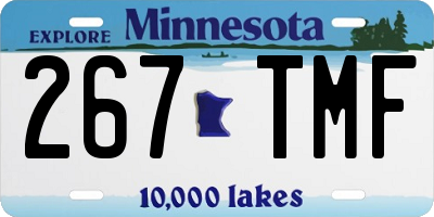 MN license plate 267TMF