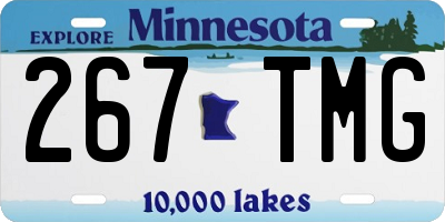 MN license plate 267TMG