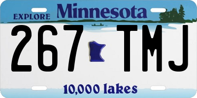 MN license plate 267TMJ