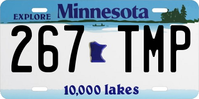 MN license plate 267TMP