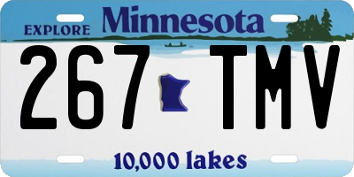 MN license plate 267TMV