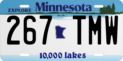 MN license plate 267TMW