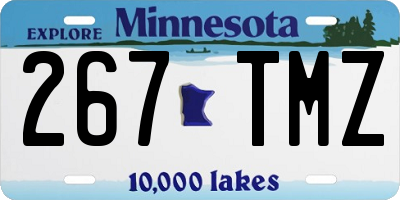 MN license plate 267TMZ