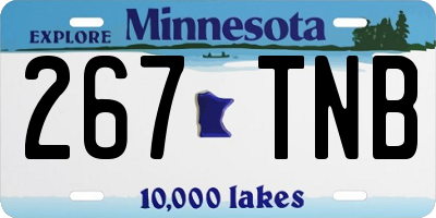 MN license plate 267TNB