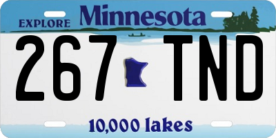 MN license plate 267TND