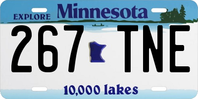 MN license plate 267TNE