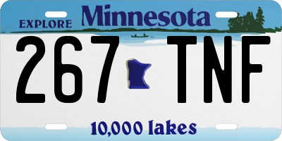 MN license plate 267TNF