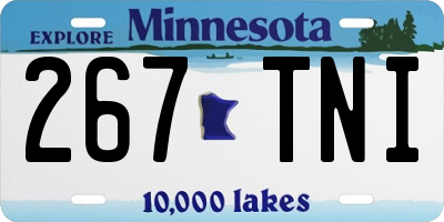 MN license plate 267TNI