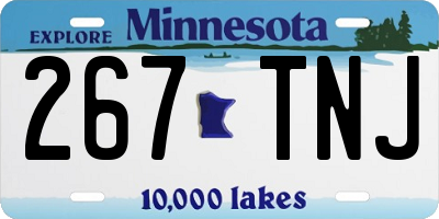 MN license plate 267TNJ
