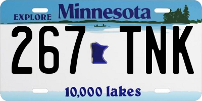 MN license plate 267TNK