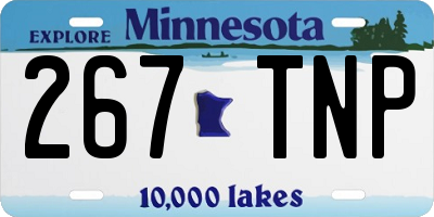 MN license plate 267TNP