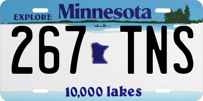 MN license plate 267TNS