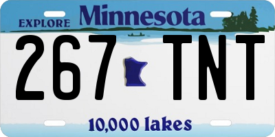 MN license plate 267TNT