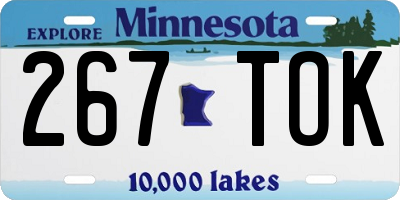 MN license plate 267TOK