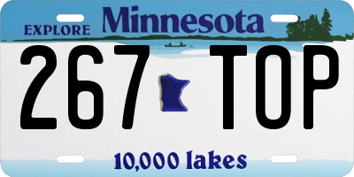 MN license plate 267TOP