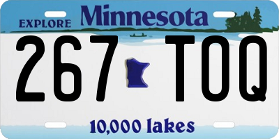 MN license plate 267TOQ