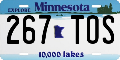 MN license plate 267TOS
