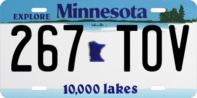 MN license plate 267TOV