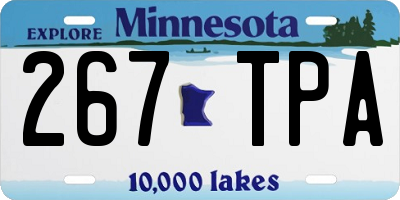 MN license plate 267TPA