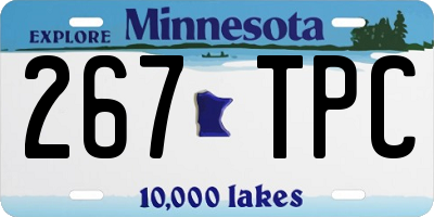 MN license plate 267TPC