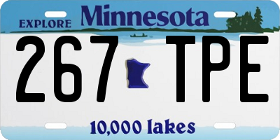 MN license plate 267TPE