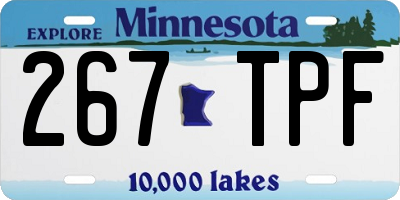 MN license plate 267TPF