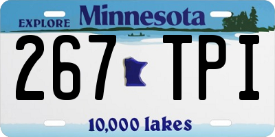MN license plate 267TPI