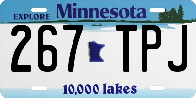 MN license plate 267TPJ