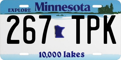 MN license plate 267TPK