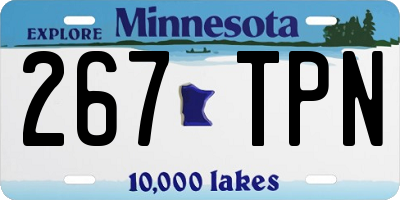 MN license plate 267TPN