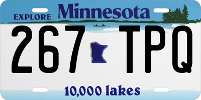 MN license plate 267TPQ