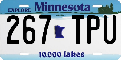 MN license plate 267TPU