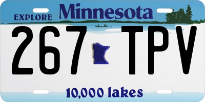 MN license plate 267TPV