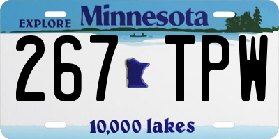 MN license plate 267TPW