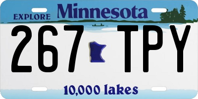 MN license plate 267TPY