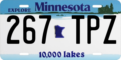 MN license plate 267TPZ