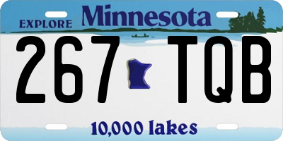 MN license plate 267TQB