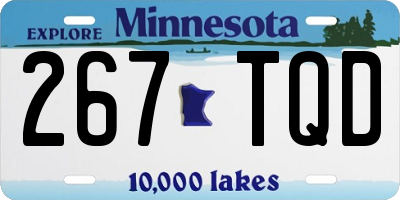 MN license plate 267TQD