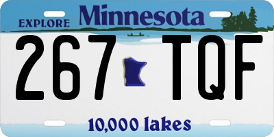 MN license plate 267TQF