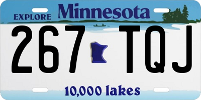 MN license plate 267TQJ
