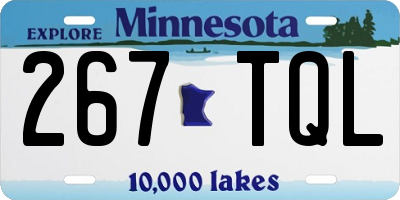 MN license plate 267TQL