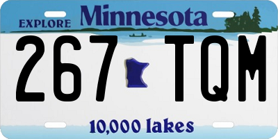 MN license plate 267TQM