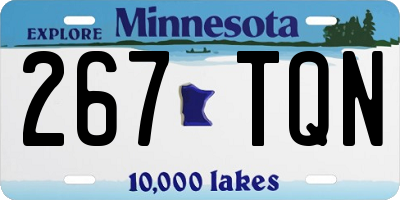 MN license plate 267TQN
