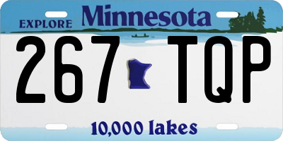 MN license plate 267TQP