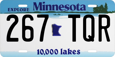 MN license plate 267TQR