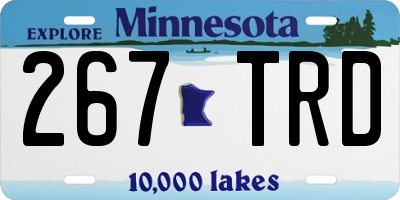 MN license plate 267TRD