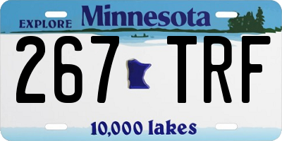 MN license plate 267TRF