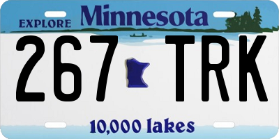 MN license plate 267TRK