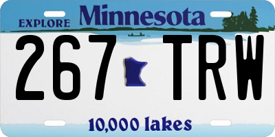 MN license plate 267TRW