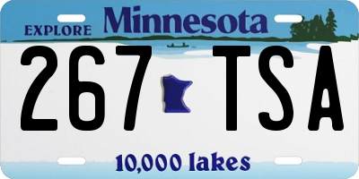 MN license plate 267TSA